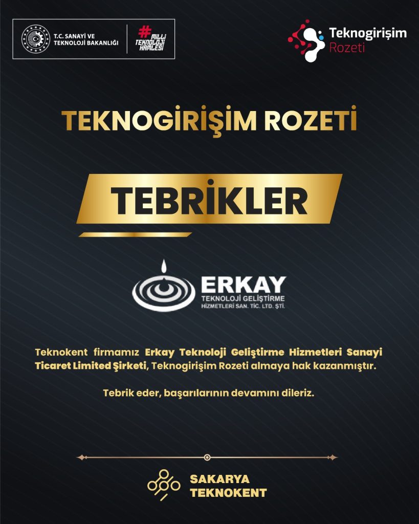 Teknogirişim Rozeti - Tebrikler - Erkay Teknoloji